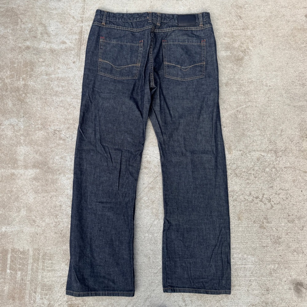 Oakley Industrial Denim Mens 38x32 Loose Fit Low Rise Boot Cut Dark Indigo Jeans